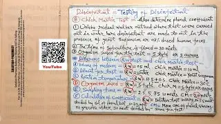 Microbiology 94 =Disinfectants (07) = Evaluation of Disinfectant by Chick Martin Test | Disinfectant