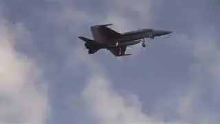 Royal Australian Air Force (RAAF) Super Hornet on approach to RAAF Base Darwin, NT, Australia.
