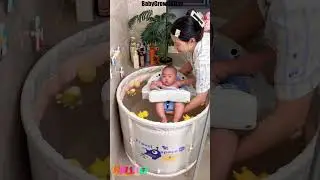 Tired of Bulky Baby Tubs Taking Up Space? Try the Baby Folding Bath Bucket Instead!#Shorts