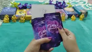 Unboxing and Review of Anderomeda Skies Love Oracle Card deck in Hindi