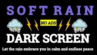 Relaxing Rain and Thunder Sounds &ndash; 1 Hour | BLACK SCREEN | Night Calm & Sleep Therapy