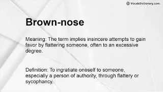 Brown-nose Meaning