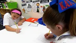 Students connect with seniors through letters in cursive