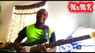 MrMK playing bass guitar solo line from Khiama Boys' Makomborero.