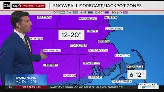 Weather forecast for snow storm still predicting two feet in parts of Massachusetts