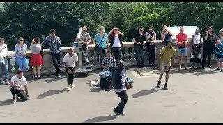 Funny street dance performers in Paris, France (in front of Sacré Cœur)  Part 1