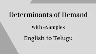 Determinants of Demand | Factors Affecting Demand Explained in Simple Way | with real life examples