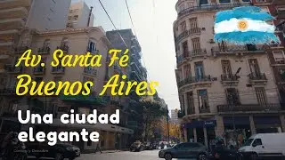 Caminando por Buenos Aires, Av. Santa Fe 2022 4k