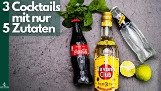 3 Cocktails mit NUR 5 Zutaten! 😱 - Rum Cocktails
