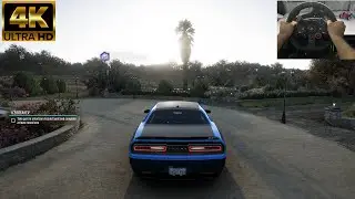 1100 HP Dodge Challenger SRT Hellcat  Forza Horizon 5  Logitech G29 Steering Wheel 4K