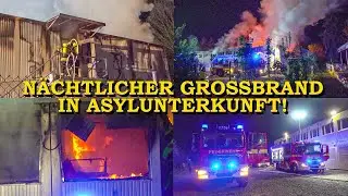 +++ FLAMMENINFERNO ZERSTÖRT ASYLUNTERKUNFT +++ 16 WOHNCONTAINER IN VOLLBRAND | FEUERWEHR | OFFENBURG