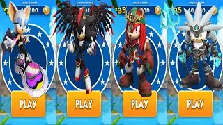 Sonic Dash New Runners vs Bosses: Riders Rouge, Doom Shadow, Reindeer Knuckles, Ragnar&ouml;k Silver