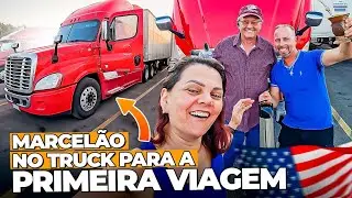 Camioneiro Brasileiro 🇧🇷 nos EUA 🇺🇲 Marcelão pegando a estrada pela primeira vez!