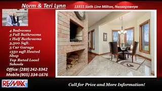 Custom bungalow for sale granite counters, marble floors L7J 2L7