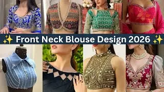 Front Neck Blouse Design 😍🤗 || Beautiful blouse design || wedding || design #blouse #fashion #design