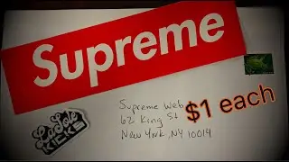 Supreme Box Logo Stickers for $1 each!  Learn This Trick!