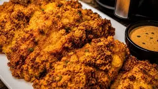 A new twist on Fish and Chips. Potato Chip Crusted Air Fryer Fish Fillets! Follow me on KHAL.COM
