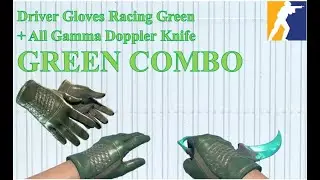 Driver Gloves Racing Green + All Gamma Doppler Knife | GREEN COMBO | CS2 Showcase