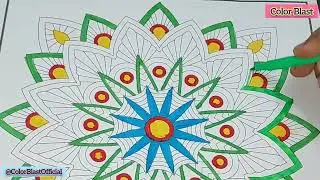 Perfect Mandala Color Combinations 🌈 | Most Relaxing Mandala Coloring Video @ColorBlastOfficial