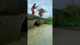 Two Lady Fishing In Rain In Canal In Beautiful Nature #fishingmethods #besthookfishing #fishingtech