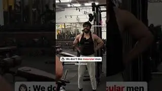 We don&rsquo;t like muscular men 👩🏻☕️ #gym #shorts #gymcrush