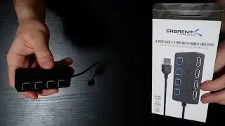 SABRENT 4-Port USB 3.0 Hub - Unboxing and demo