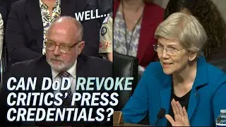 Warren Presses Army General Counsel Nominee on Trump Administration&rsquo;s Efforts to Censor the Press