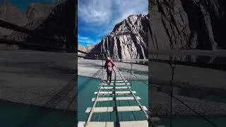 View from Hussaini Bridge.  #hunza #snow #explorehunza