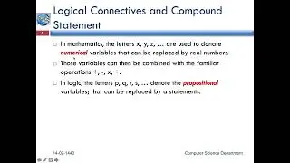 تراكيب محددة، Chapter 5 Logic part 1
