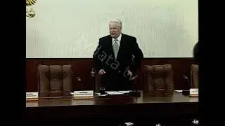 Boris Yeltsin presiding  Double-headed eagle  STOCK FOOTAGE