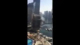 the address dubai marina hotel Full HD balcony view