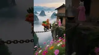 A Cat's Perilous Journey: AI Animation of Love Above the Clouds 🐱❤️