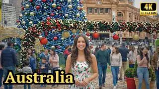 Melbourne Christmas Eve Walk 4K