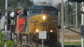 CSX K477 With CN & NS Power Meets Q652 At The Shelby Siding
