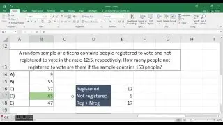 Excel Tutorials - GMAT Question #2