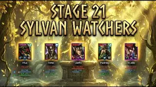 FACTION WARS HARD MODE GUIDE! Stage 21 SYLVAN WATCHER! (Full Breakdown - No Reagering!)
