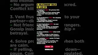 5 Relationship Rules to Live By (Most Couples Break #1& #2) #relationship #relationships #psychology