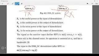 Lect 8 Analogue modulation - noise in DSB-SC and SSB