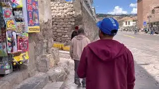 Inca wall in Cusco Peru today