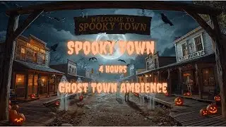 4 HR Haunted Western Town - Halloween Ghost Town Ambience for Study & Sleep | Focus Quest