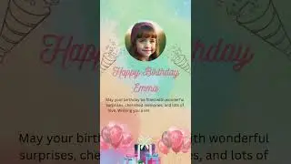 Custom Happy Birthday Video Card - Personalized with Name & Age