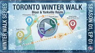 Winter Walk Toronto | Bloor to Queen&rsquo;s Park | ROM & Philosophers&rsquo; Walk | 4K UHD | No Commentary