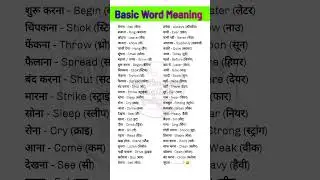 Basic word meaning| daily use english words| class me bole jane wale english word #learningwords
