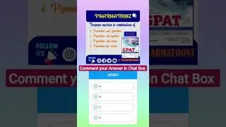 GPAT2022 QUESTION #gpat2022 #gpat #niperjee #pearson #pharmatoonz #pharmacy #gpatexam #pharmacist