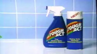 Retro Tough Act Bathroom Cleaner Commercial 1985 Animated
