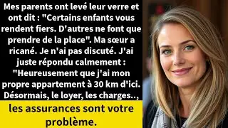 Mes parents ont levé leur verre et ont dit : 