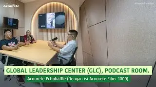 Panel Akustik Echobaffle/ Acourete Fiber 1000 terpasang di Ruang Podcast Global Leadership Center