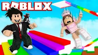 LOKIS NA ESCADA COLORIDA CAI CAI | Roblox - Stairs Of Rage