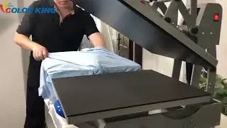 Auto open double work station heat press machine