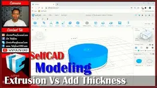 SelfCAD Fill Polygon Tutorial Extrusion vs Add Thickness